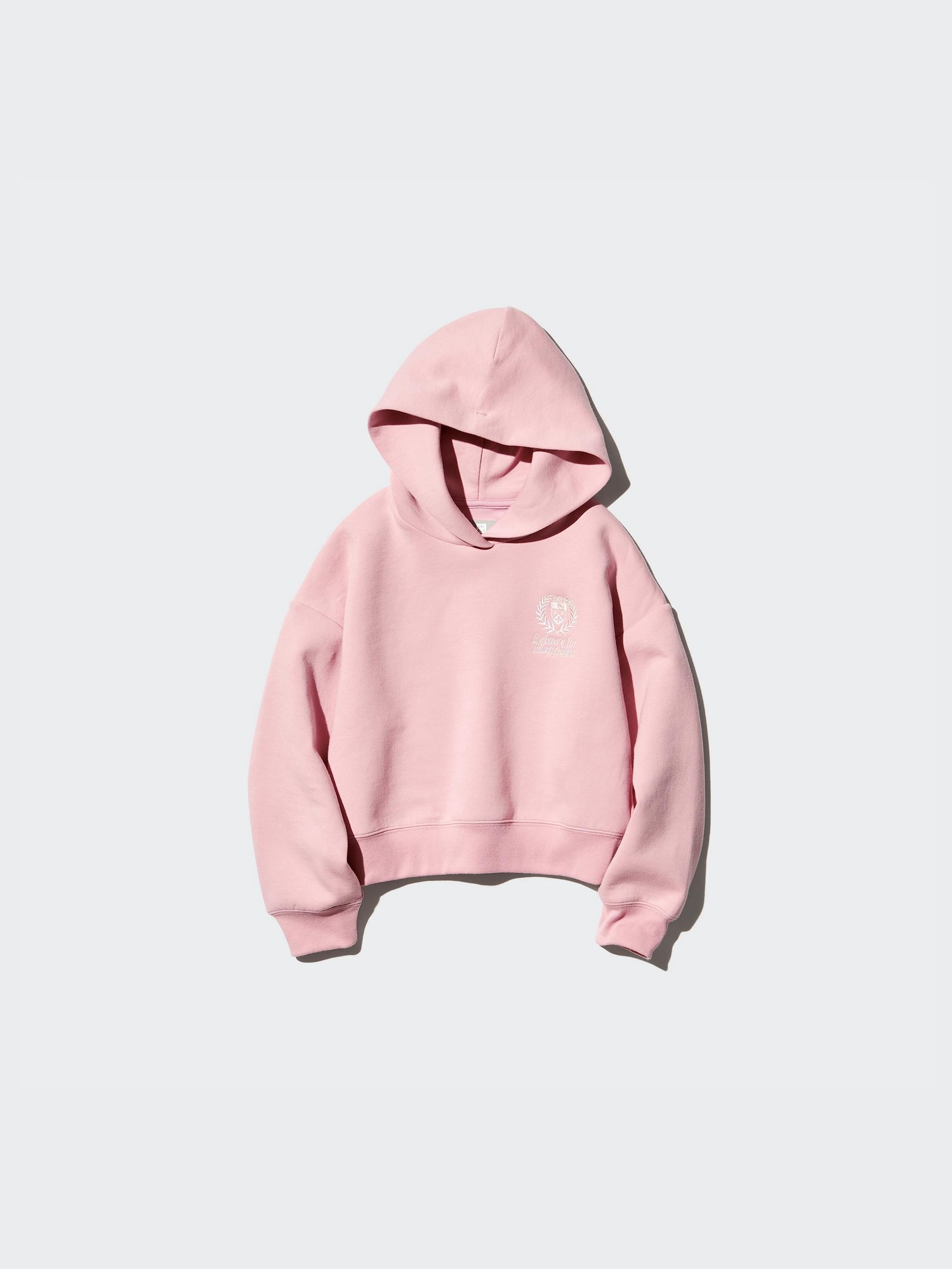 Light pink cropped hoodie on sale