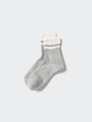 Striped Pile Half Socks