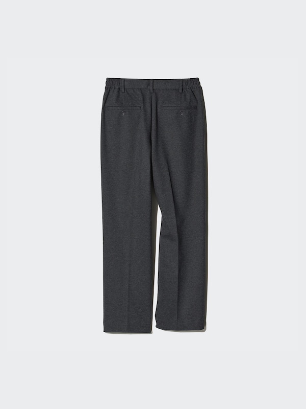 Pleated Wide Trousers (Brushed Jersey)