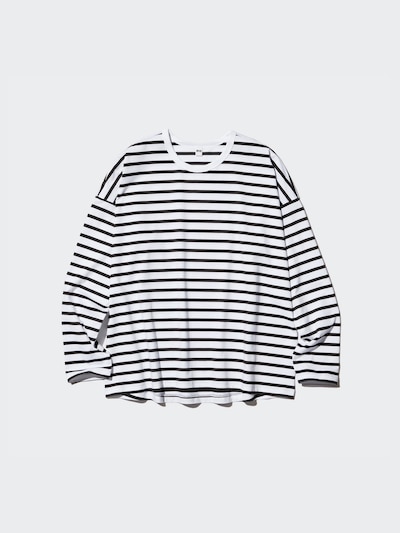 AIRism Cotton T-Shirt | Long Sleeve | Striped