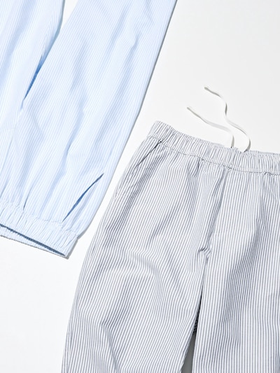 Cotton Relaxed Ankle Pants | Striped