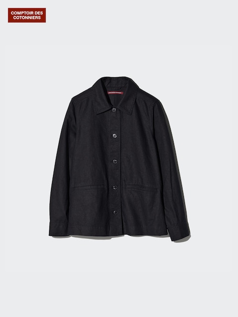 Uniqlo - Veste En Lin Et Coton Mélangés - Noir - Xs