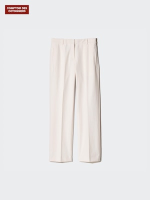 Twill Jersey Slim Straight Trousers