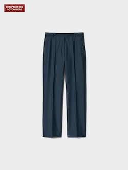 Twill Jersey Slim Straight Trousers