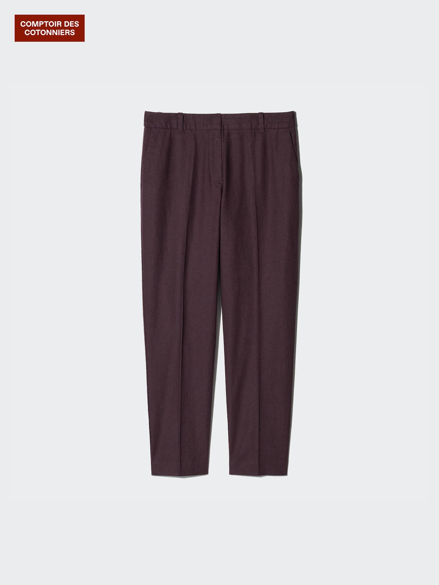 Keten Pamuklu Dar Paça Bilek Boy Pantolon