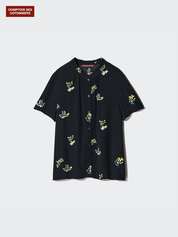Blouse en viscose imprimée (manches courtes)