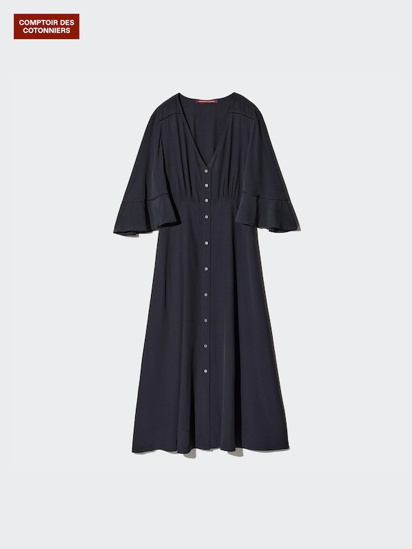 Vestito Lungo Viscosa Maniche Corte