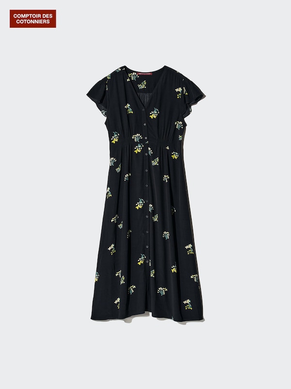 Light Rayon Dress (Print, Long)