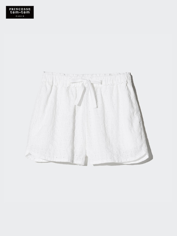 Cotton Embroidered Short Trousers