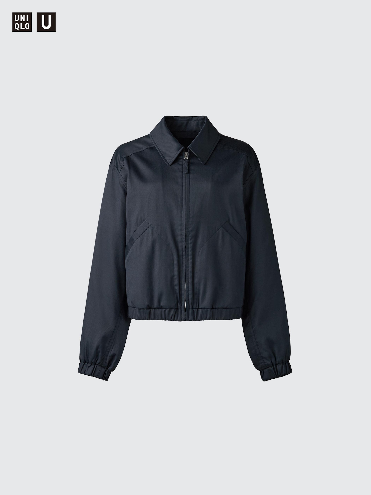 UNIQLO U ショートブルゾン　ブラック Lサイズ 26SS Women's Zip Up Short Blouson | UNIQLO US