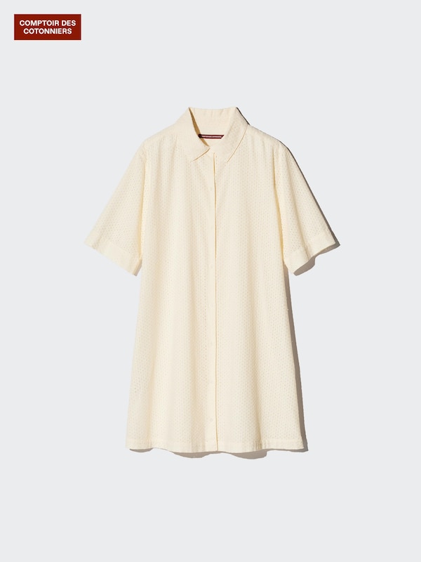 Cotton Embroidered Short Dress