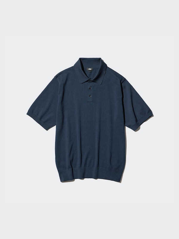 Washable Knitted Polo Sweater | Short Sleeve