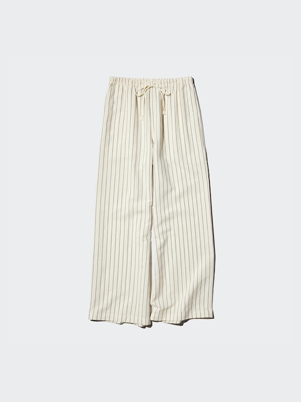 Linen Blend Easy Pants | Striped