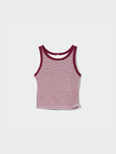 Ribbed Cropped Bra Top | Striped