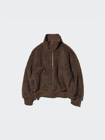 Outer Fleece Ribbed Full-Zip Jacket