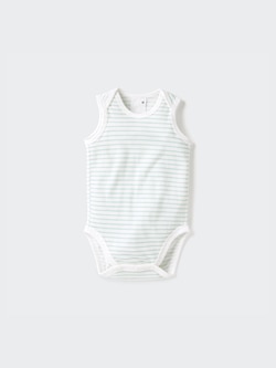 Baby Cotton Mesh Inner Bodysuit | Striped