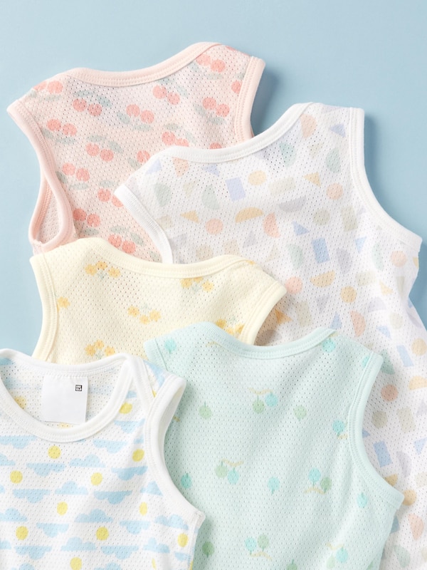 Baby Cotton Mesh Inner Bodysuit | Printed