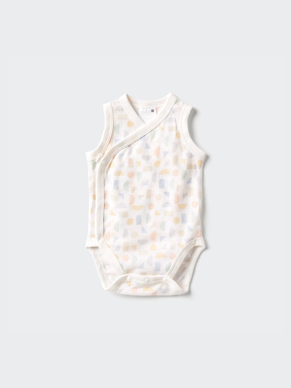Baby Cotton Mesh Inner Bodysuit | Printed | Open Front
