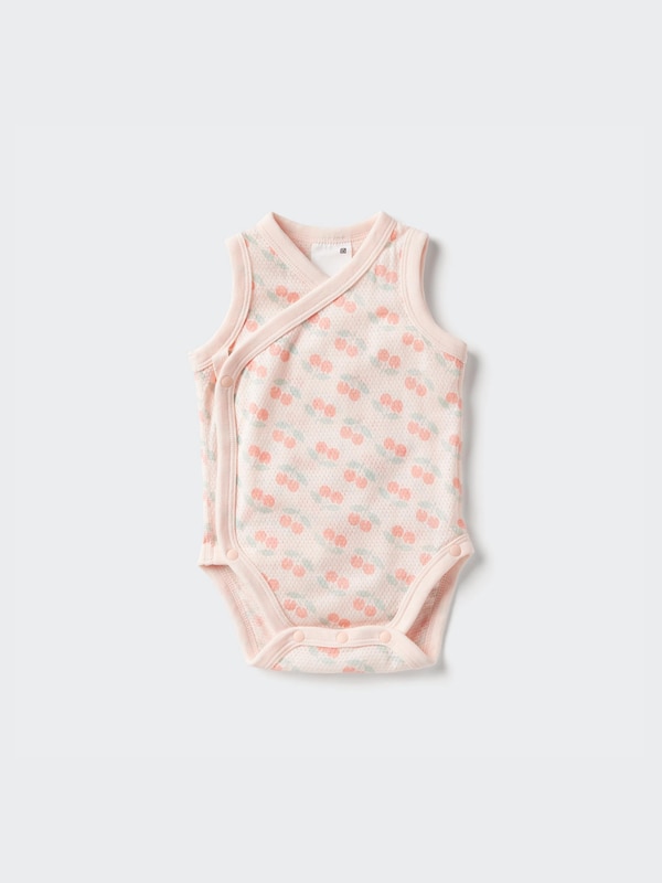 Baby Cotton Mesh Inner Bodysuit | Printed | Open Front
