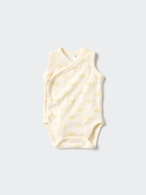 Baby Cotton Mesh Inner Bodysuit | Printed | Open Front