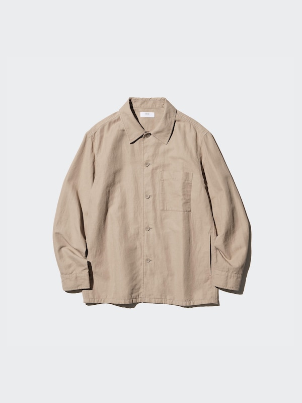 COTTON LINEN SHIRT JACKET