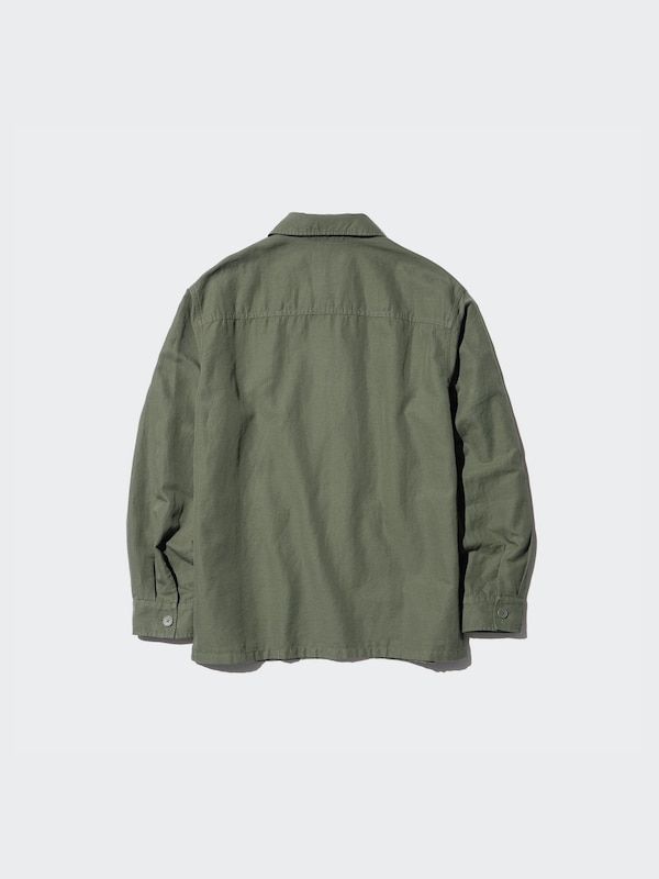 Cotton Linen Shirt Jacket