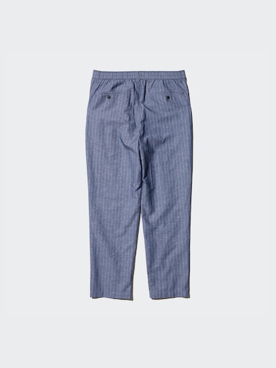 Relaxed Fit Broek van Linnenmix (Gestreept)
