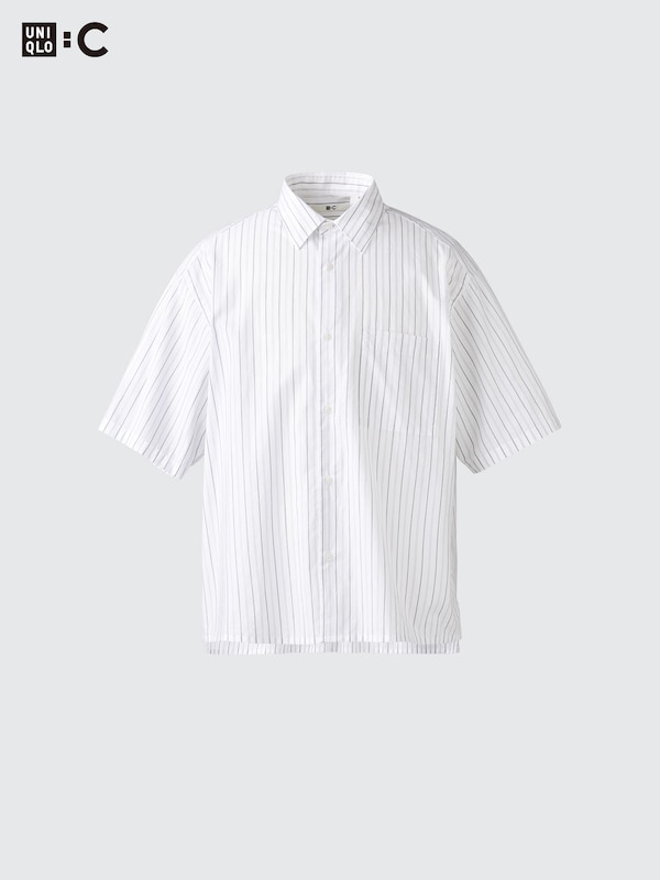 Broadcloth Oversized Short Shirt | Striped