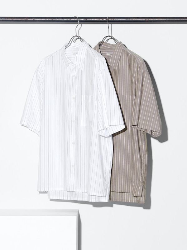 Broadcloth Oversized Short Shirt | Striped