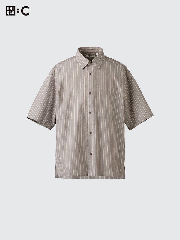 Broadcloth Oversized Short Shirt | Striped