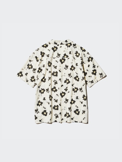 Open Collar Short Sleeve Shirt | Printed