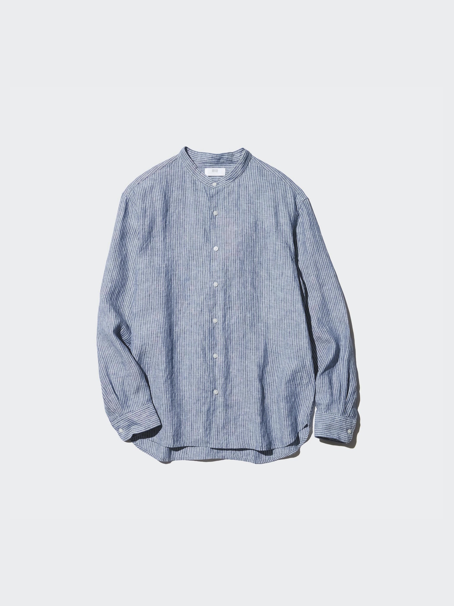 Men's Premium Linen Shirt | Stand Collar | Striped | UNIQLO US