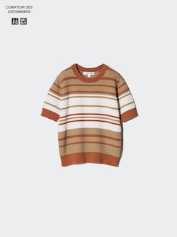 Cotton Popcorn Jumper (Short Sleeve, Stripe)