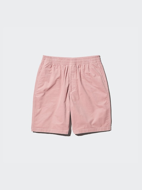 Uniqlo - Short Easy En Velours Côtelé - Rose - Xl