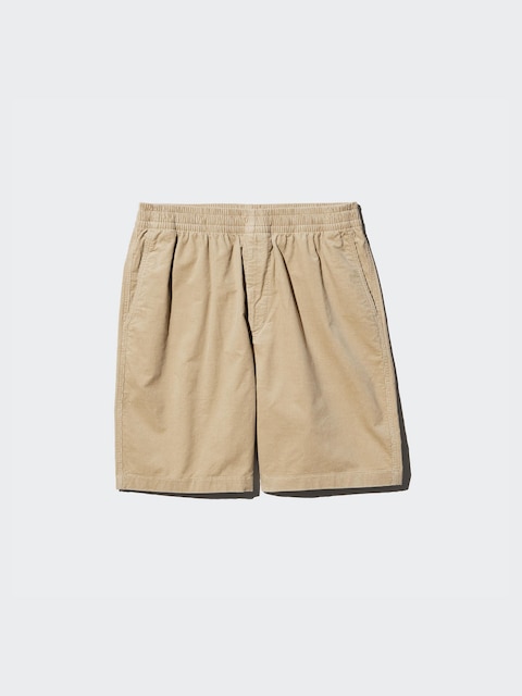Uniqlo - Short Easy En Velours Côtelé - Beige - Xxl