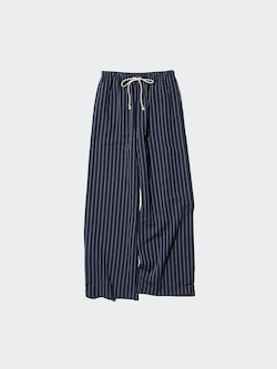 Linen Blend Easy Trousers (Stripe, Longer)