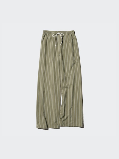 Linen Blend Easy Trousers (Stripe, Longer)