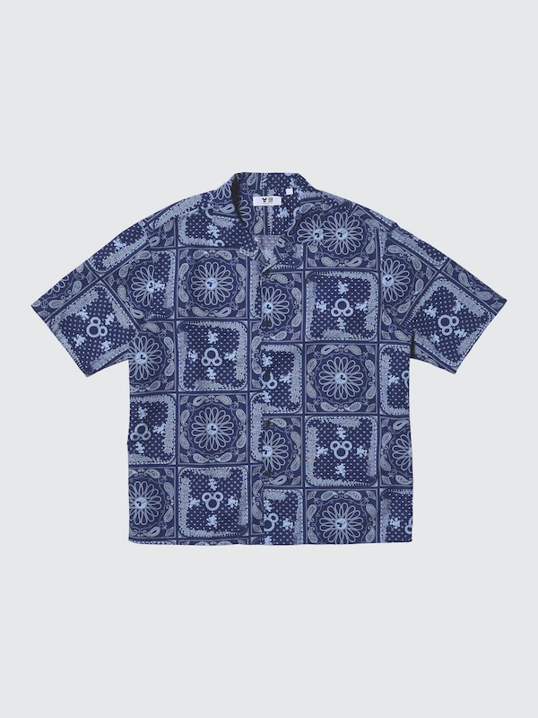 Disney in Blue Cotton Linen Shirt