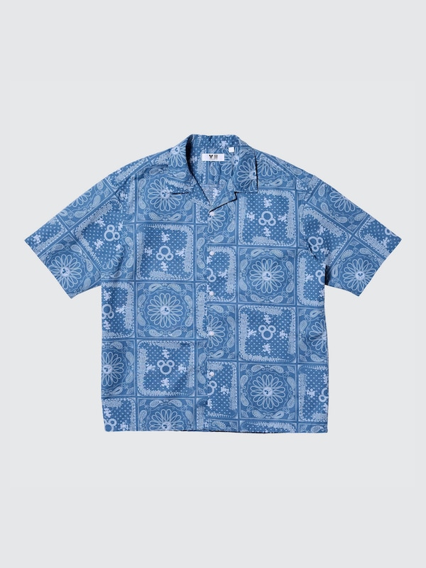 Disney in Blue Cotton Linen Shirt