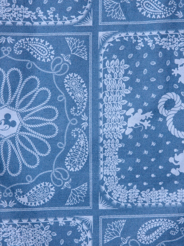 Disney in Blue Cotton Linen Shirt