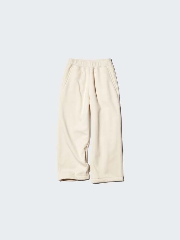 PILE LINED SWEAT WIDE PANTS
