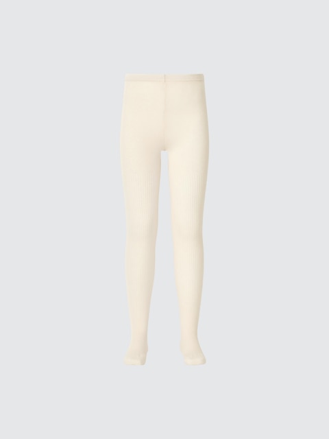 Uniqlo - Collant Heattech (Côtelé) - Blanc Cassé - 11-12 Ans (150 Cm)