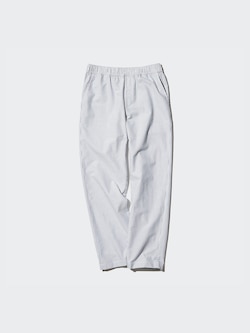 Cotton Relaxed Ankle Trousers (Stripe, Longer)
