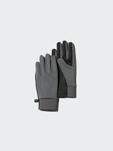 Унисекс перчатки Uniqlo HEATTECH утепленные, эластичные, темно-серые