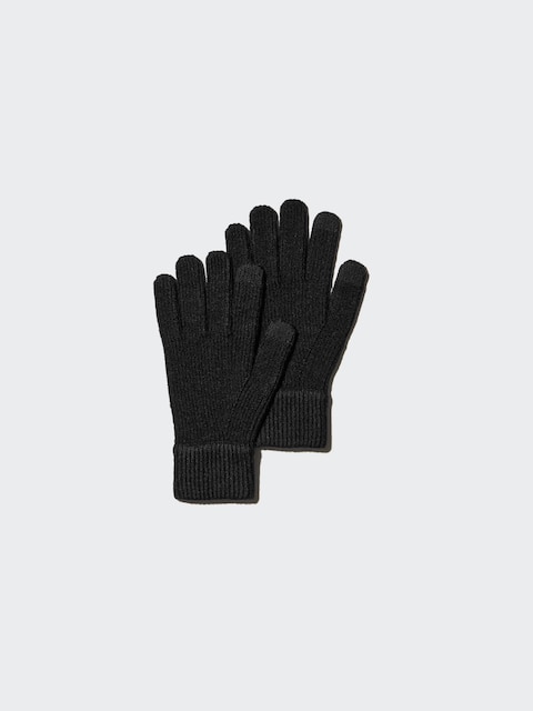 Вязаные перчатки Uniqlo HEATTECH черные