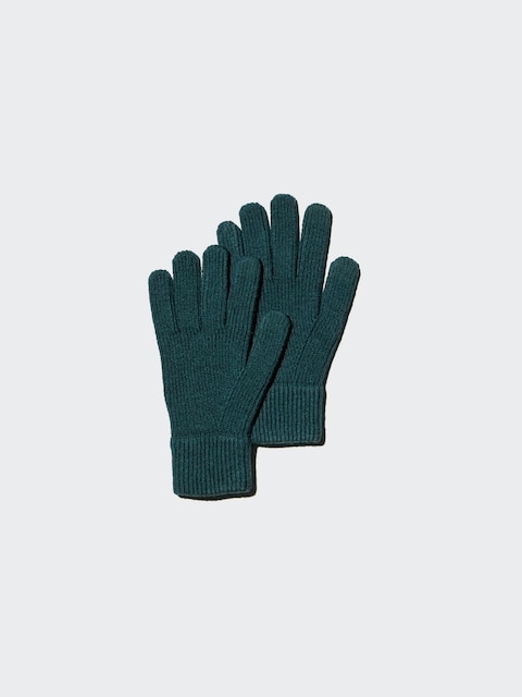 Uniqlo - Gants Heattech En Maille - Vert - M