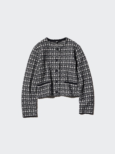 Knitted Short Jacket | Printed