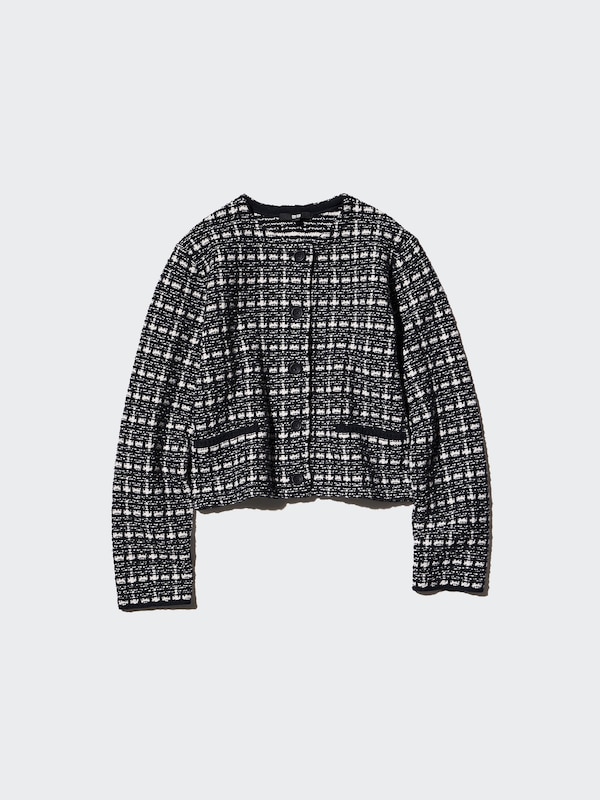 Knitted Short Jacket | Printed