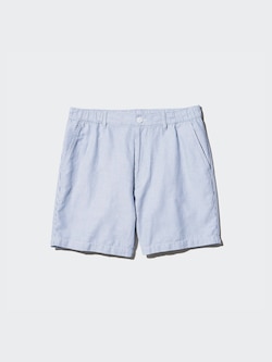 SHORT RAYÉ EN MÉLANGE LIN 6.5"
