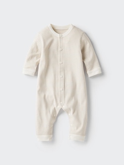Newborn Ribbed One Piece Outfit (Long Sleeve, Stripe)
